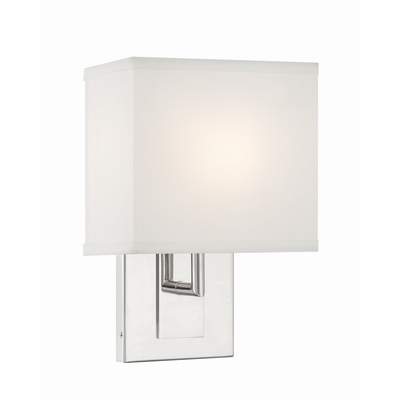 One Light Wall Sconce from the Brent Collection in Polished Nickel Finish by Crystorama