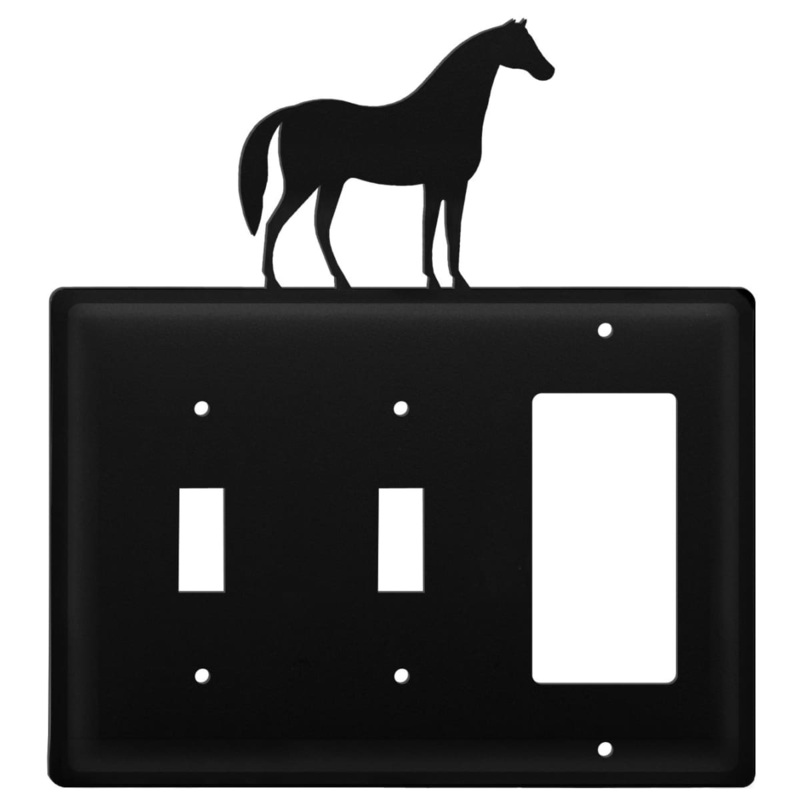 Village Wrought Iron ESSG-68 Triple Horse Switch Cover Triple CUSTOM Product