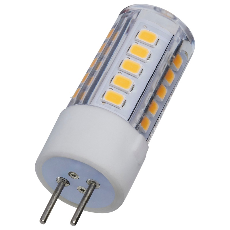 4.5 Watt Mini LED – GY6.35 Base – 3000K – Clear Finish – 12 Volt Light Bulb by Satco