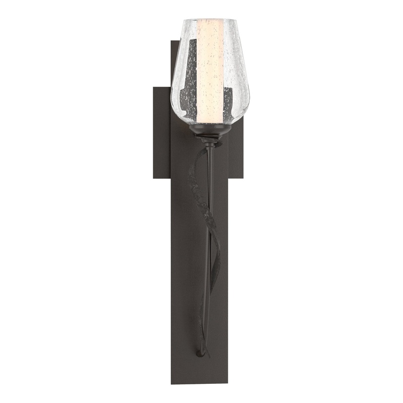 Flora Sconce Oil Rubbed Bronze Seeded Glass with Opal Diffuser (ZS)