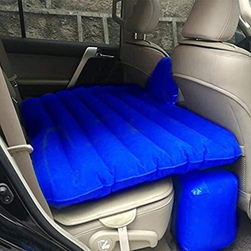 HongLianRiven Lettino da Viaggio Auto Gonfiabile Bed Split affollamento Auto Gonfiabile Bed berlina Cuscino da Viaggio Air Car Base del Cuscino d’Aria della Base Universal Car 5-12 (Color : Blue)