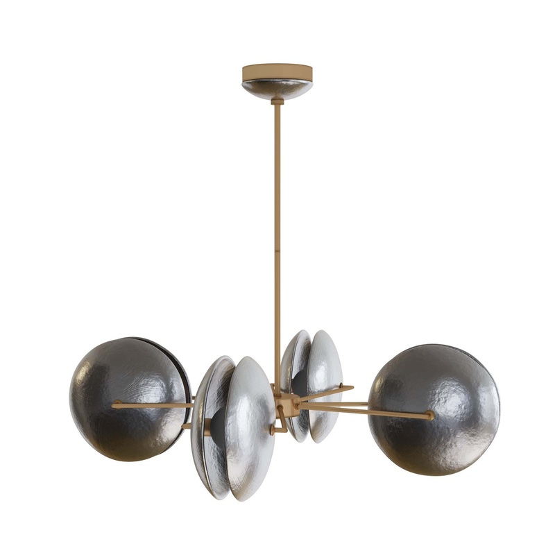 LED Chandelier from the Whitney Collection in Smoke Luster Finish by Arteriors