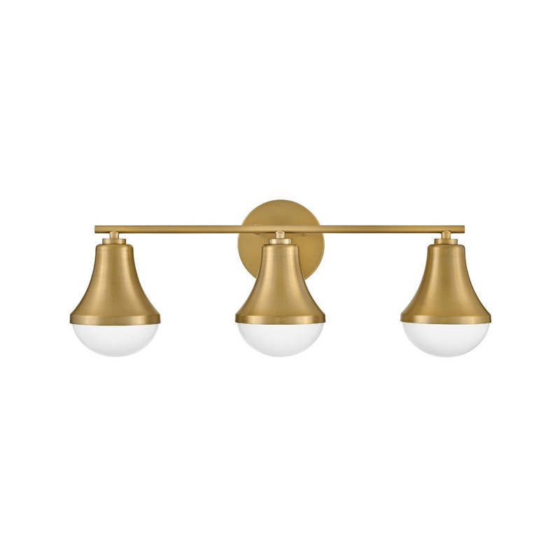 LED Vanity from the Haddie Collection in Lacquered Brass Finish by Lark