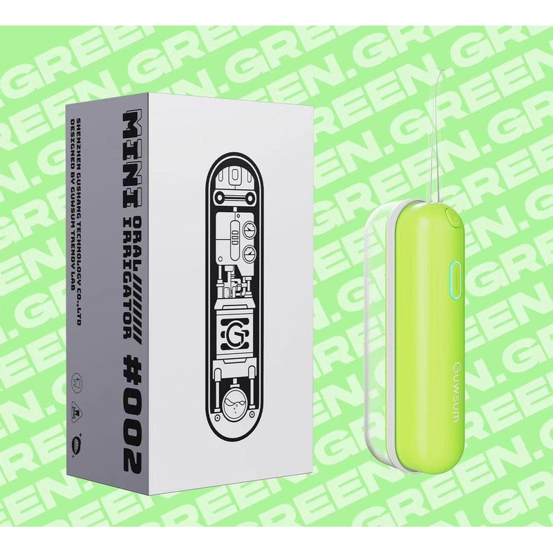 Mini Portable Oral Irrigator – IPX68 Waterproof, UV Sterilization, 3 Modes, Magnetic Charging(Green)