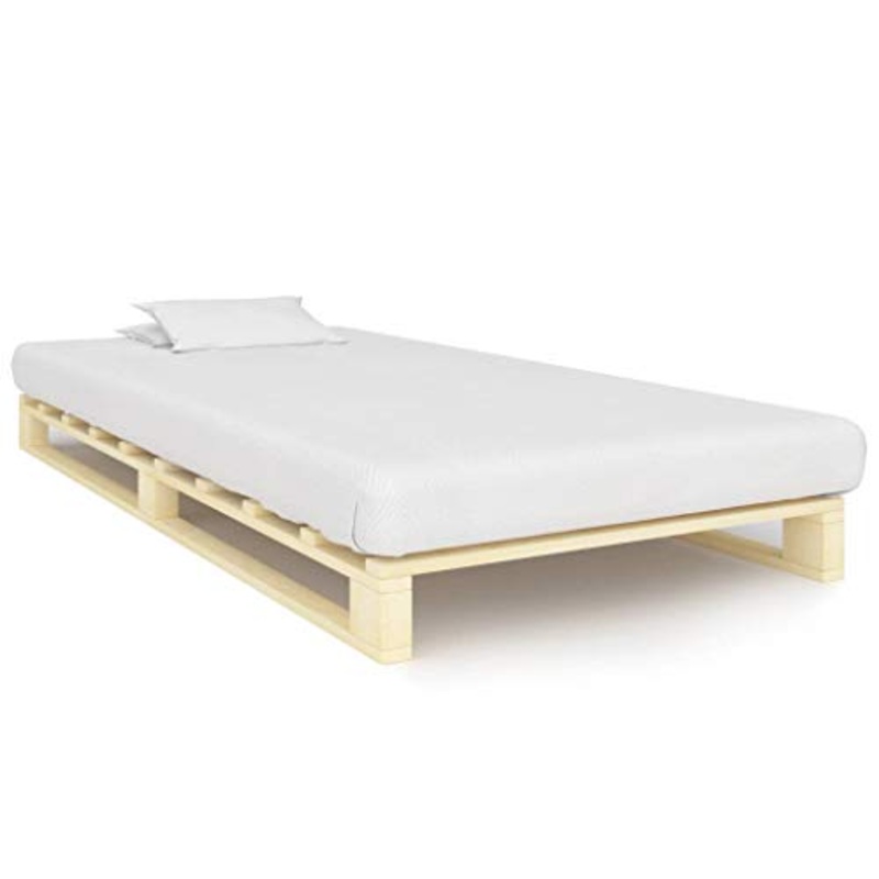 SKM Giroletto in Pallet di Legno Massello di Pino 90×200 cm (20.9kg)