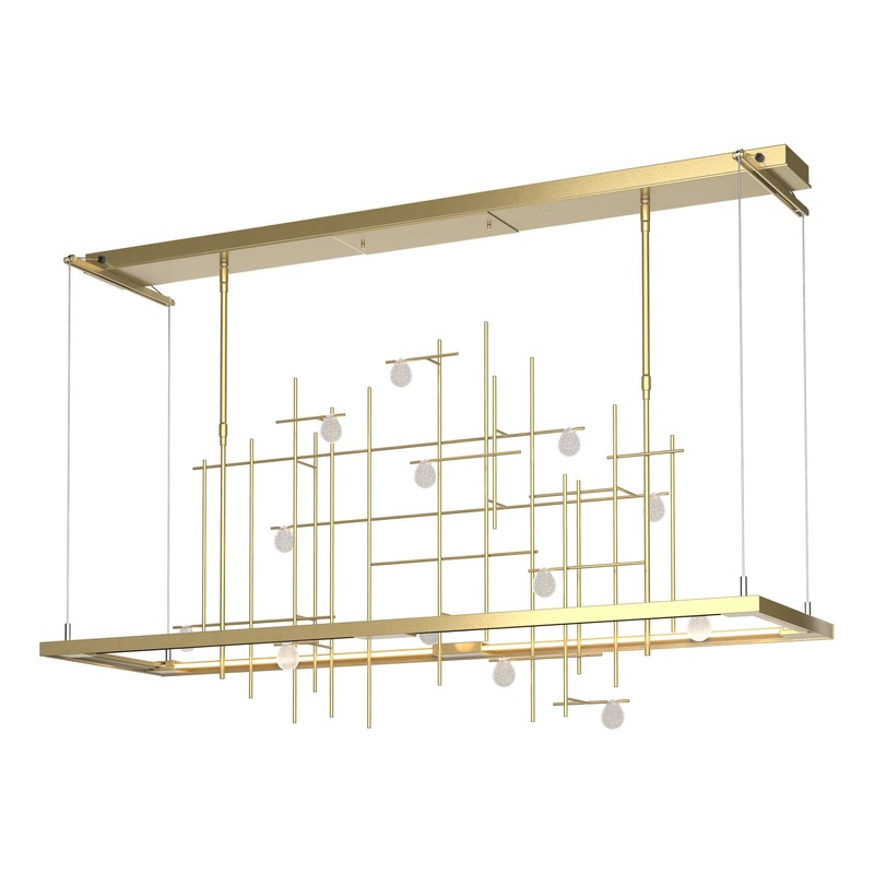 Spring LED Pendant Modern Brass
