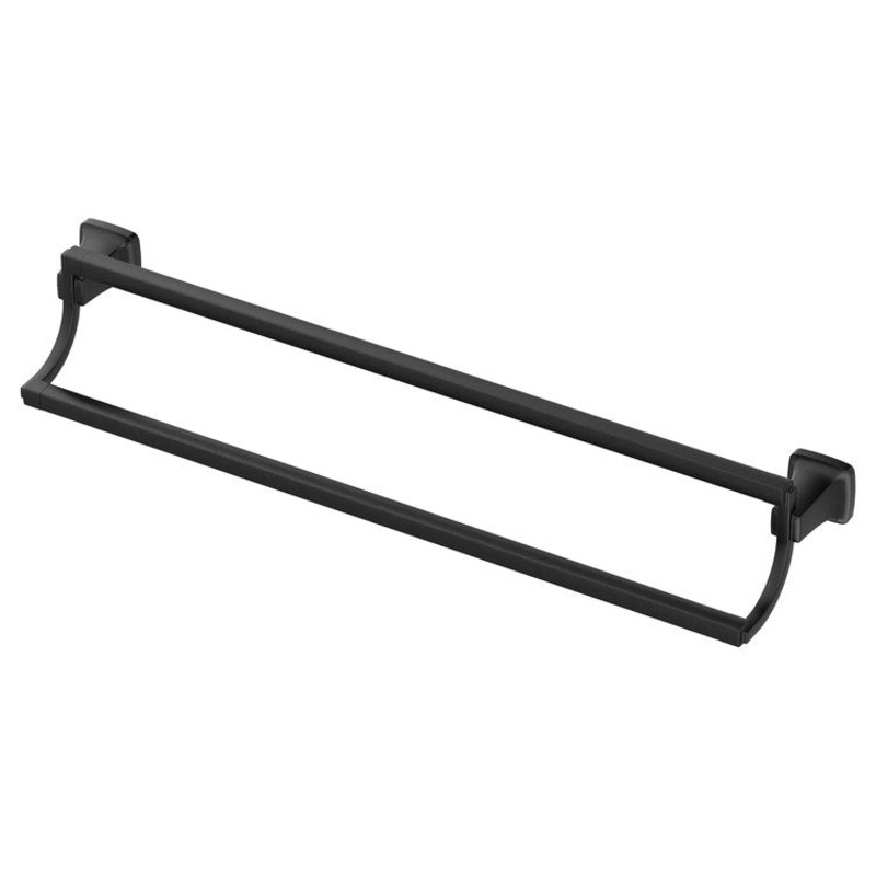 Towel Bar Townsend 24 Inch Double Matte Black Metal