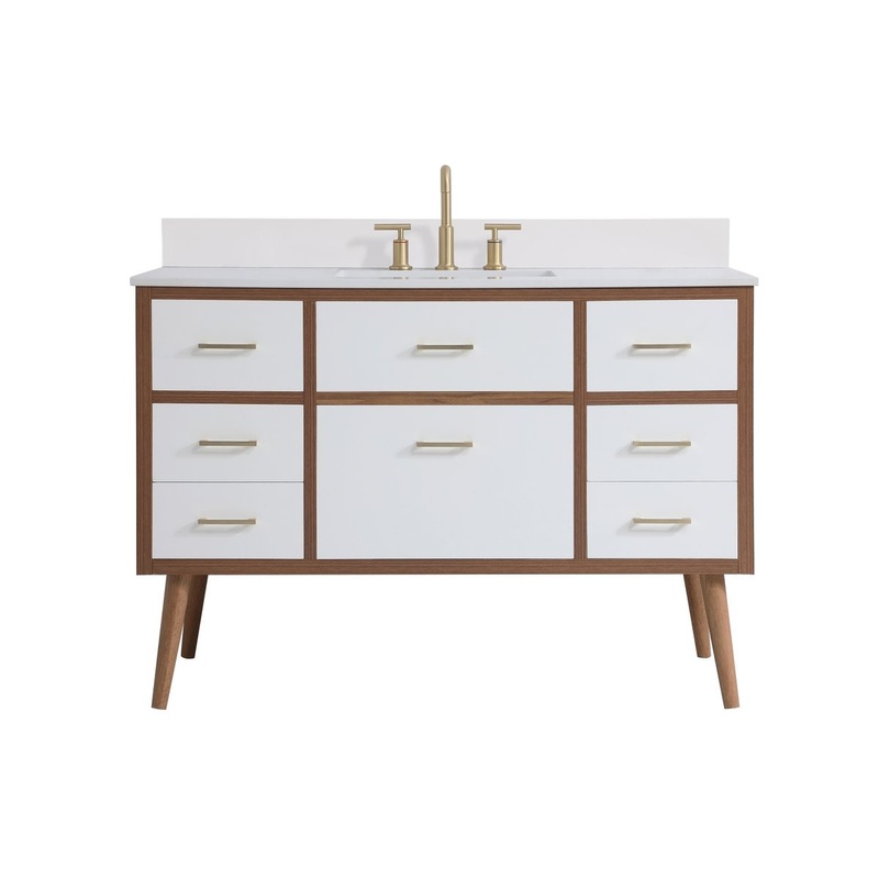 Bathroom Vanity Set from the Boise Collection in White Finish by Elegant Lighting
