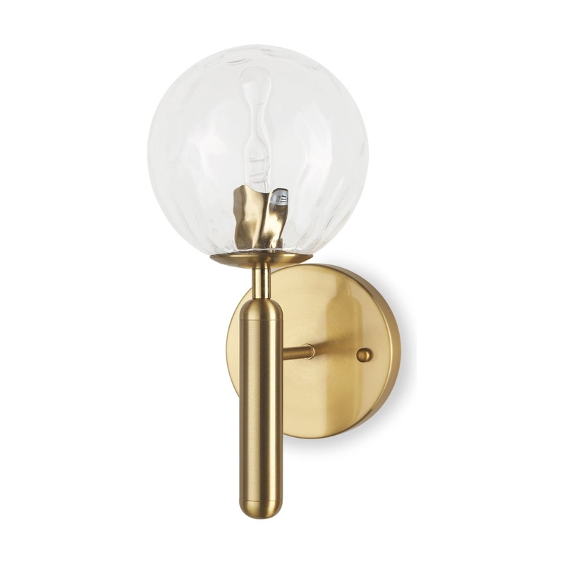 Britton Wall Sconce Gold Metal | Clear Glass