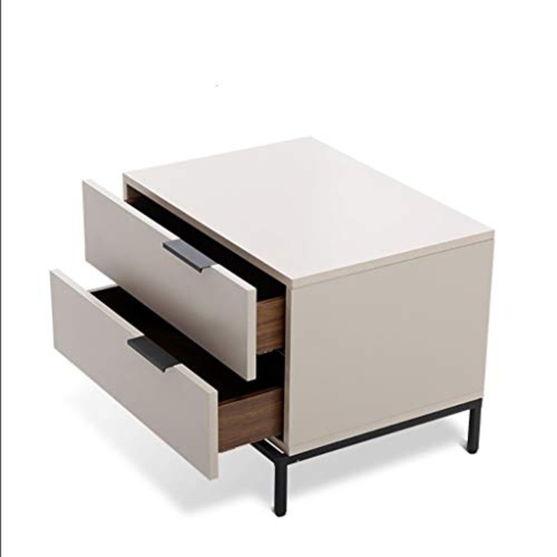 Comodino Moderna Nuova Camera da Letto Cinese Mini Contenitore di stoccaggio in Legno massello Semplice con Cuscinetto 300KG-41X55X41cm FANJIANI