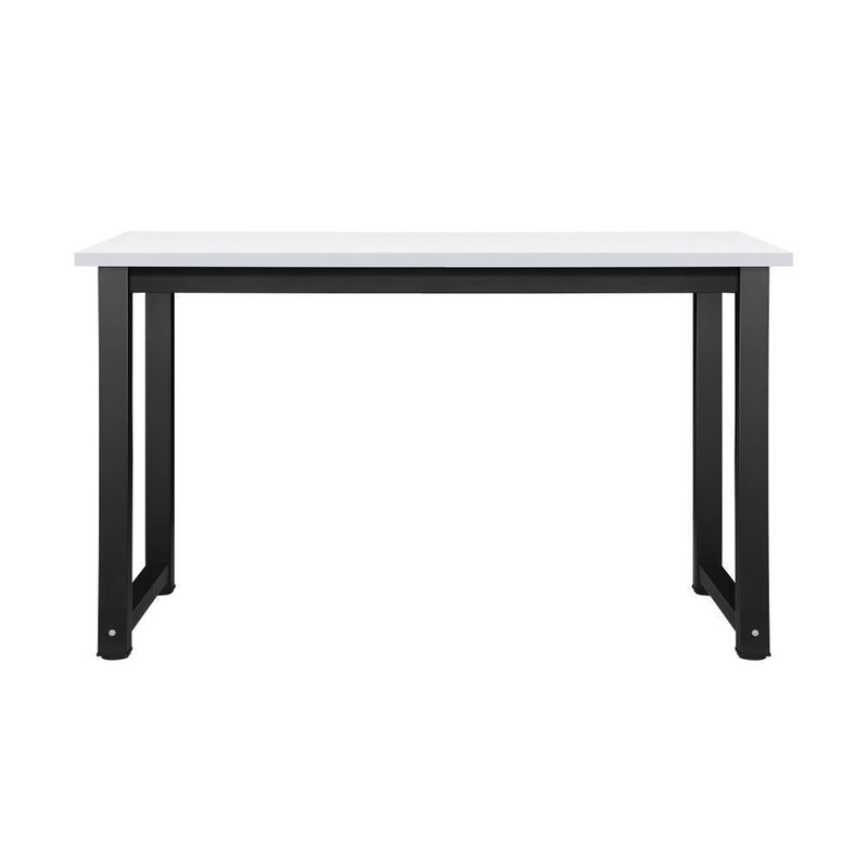 Computer Desk Metal Frame White Top 120cm