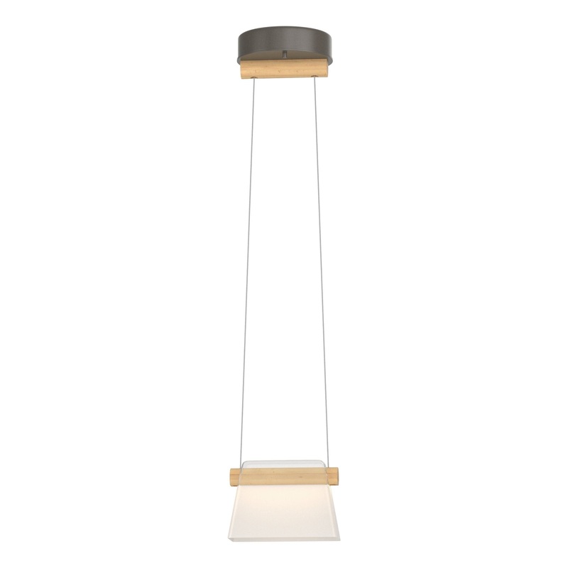 Cowbell LED Mini Pendant Dark Smoke Clear Glass with Frosted Diffuser (YE)