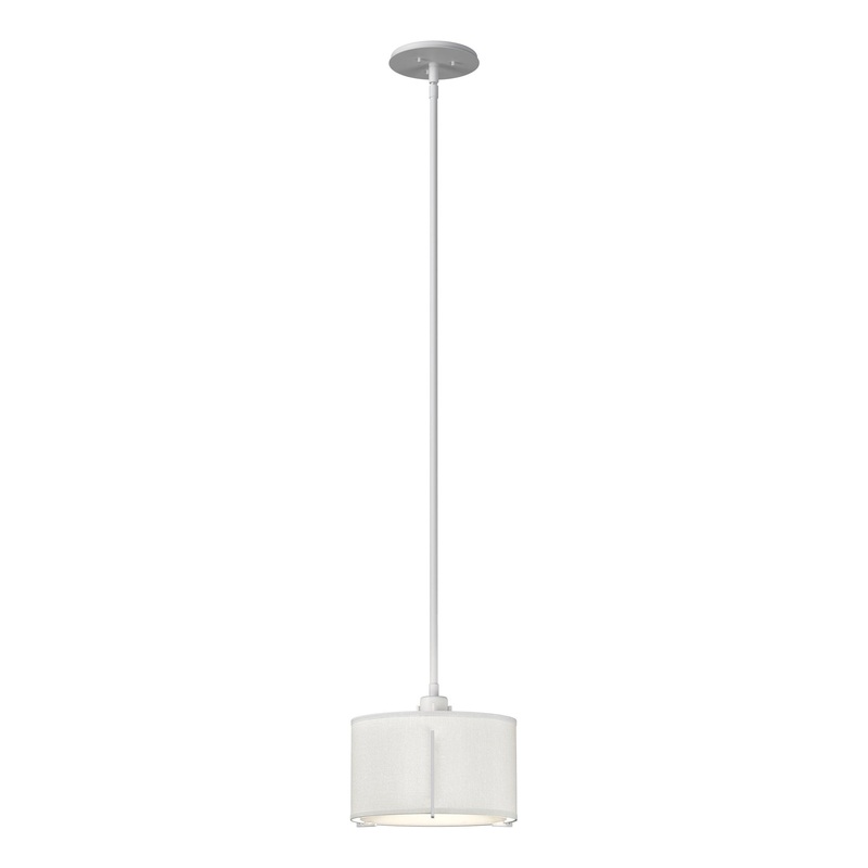 Exos Small Single Shade Pendant White Natural Anna Shade (SF)