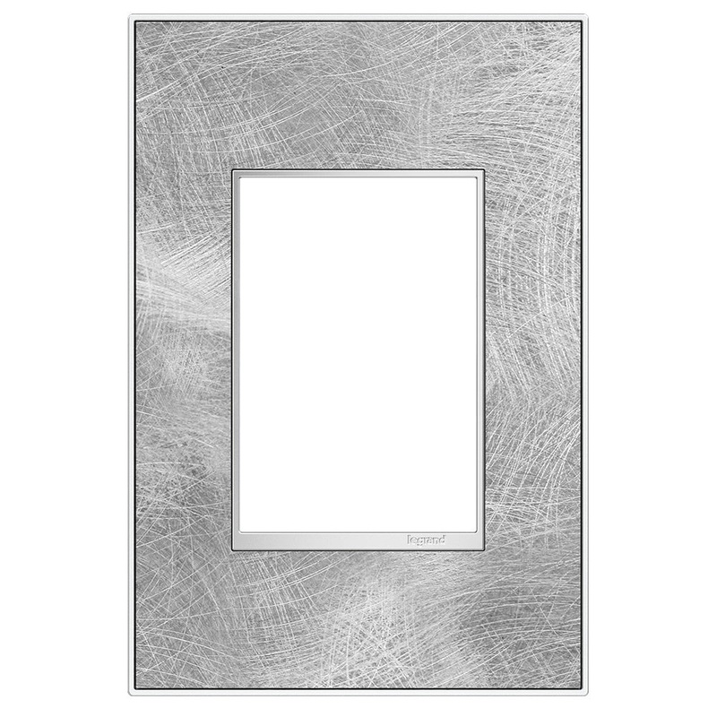 Gang Wall Plate from the Adorne Collection in Spiraled Stainless Finish by Legrand