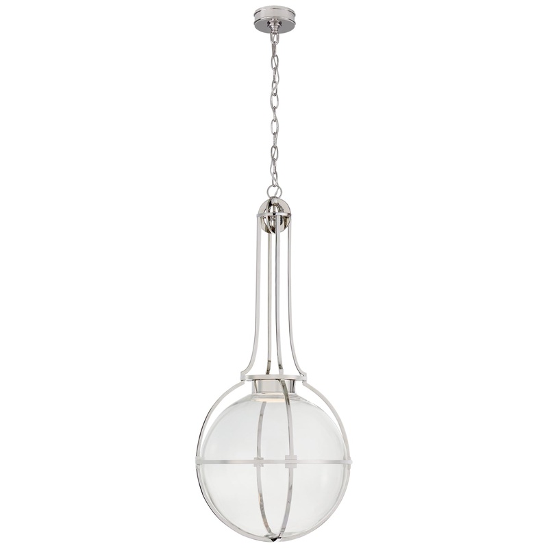 LED Pendant from the Gracie Collection in Polished Nickel Finish by Visual Comfort Signature