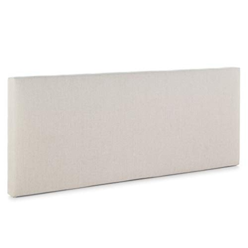 marcKonfort Testiera Rivestita in Tela Tagomago 160×60 cm in Lino Naturale, Imbottita con spuma, 8 cm di Spessore, Include harware per Il Fissaggio alla Parete