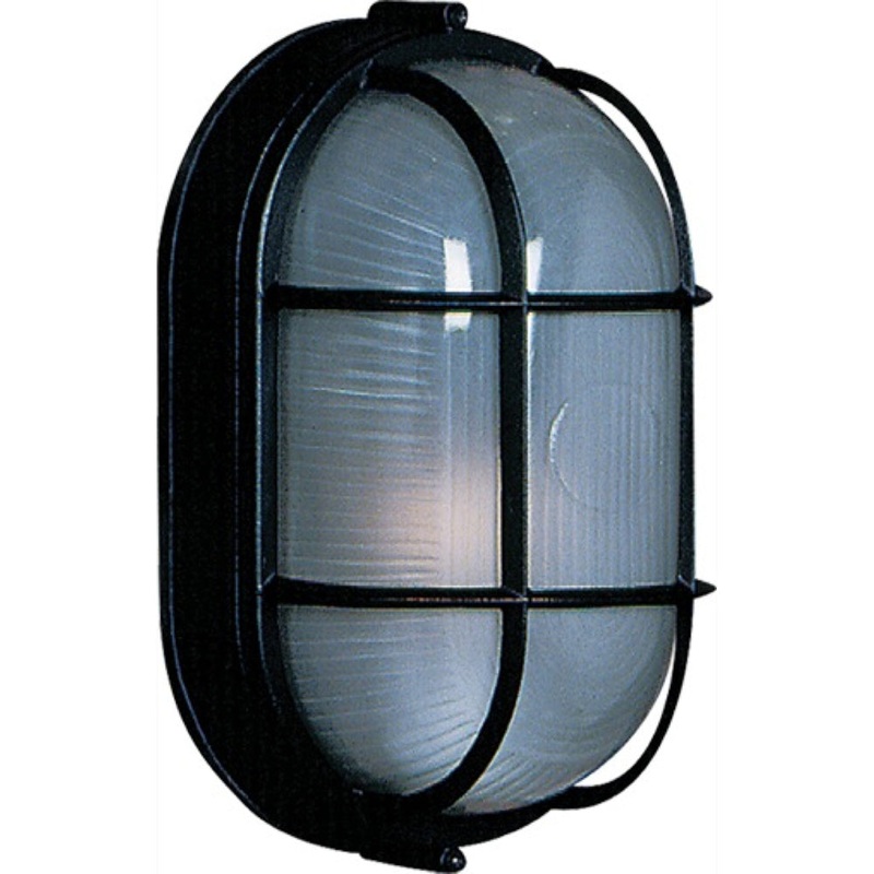 Marine Oval Outdoor Wall Light – Black / 11.00