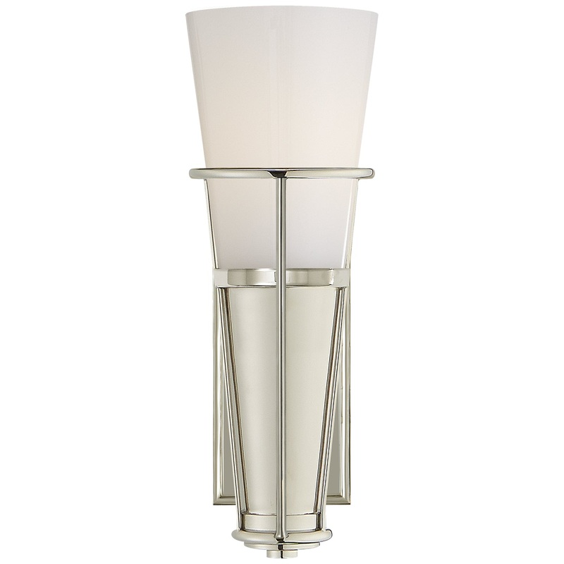 One Light Wall Sconce from the Robinson Collection in Polished Nickel Finish by Visual Comfort Signature