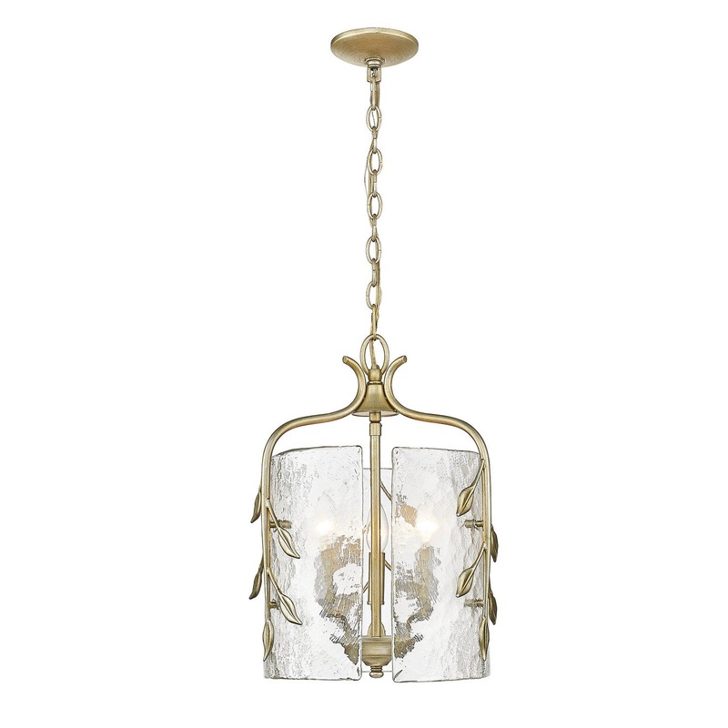 Three Light Pendant from the Calla WG Collection in White Gold Finish by Golden