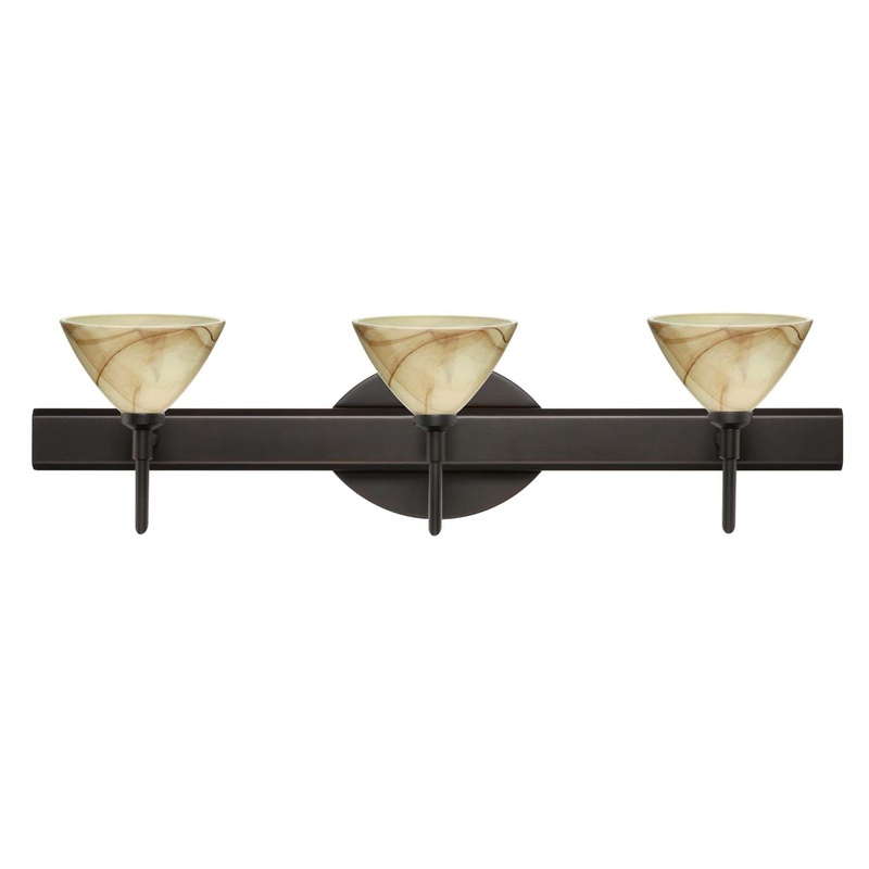 Three Light Wall Sconce from the Domi Collection in Bronze Finish by Besa
