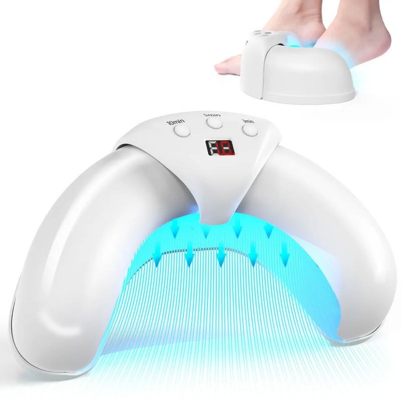 White Portable UV LED Nail Lamp – Open Arch Dryer for Gel Polish with Smart Sensor & 3 Timers