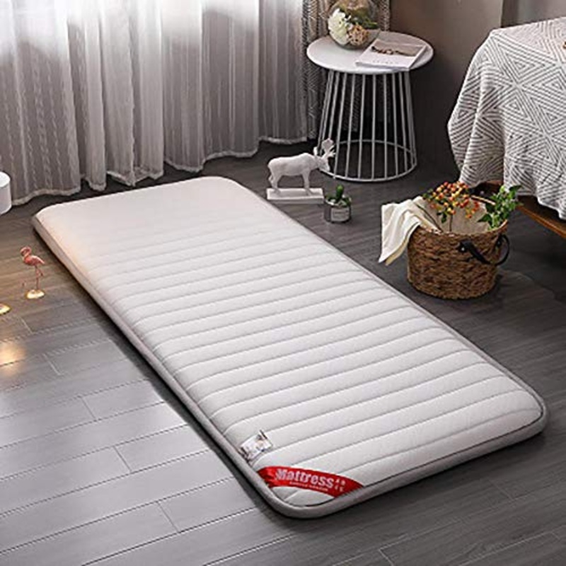 WSZGR Dormire Tatami Tappetino,Traspirante Morbido Spesso Giapponese Futon Tatami Materasso Cuscinetto per Studente Dormitorio Materasso Bianca 120x200cm/47x79inch