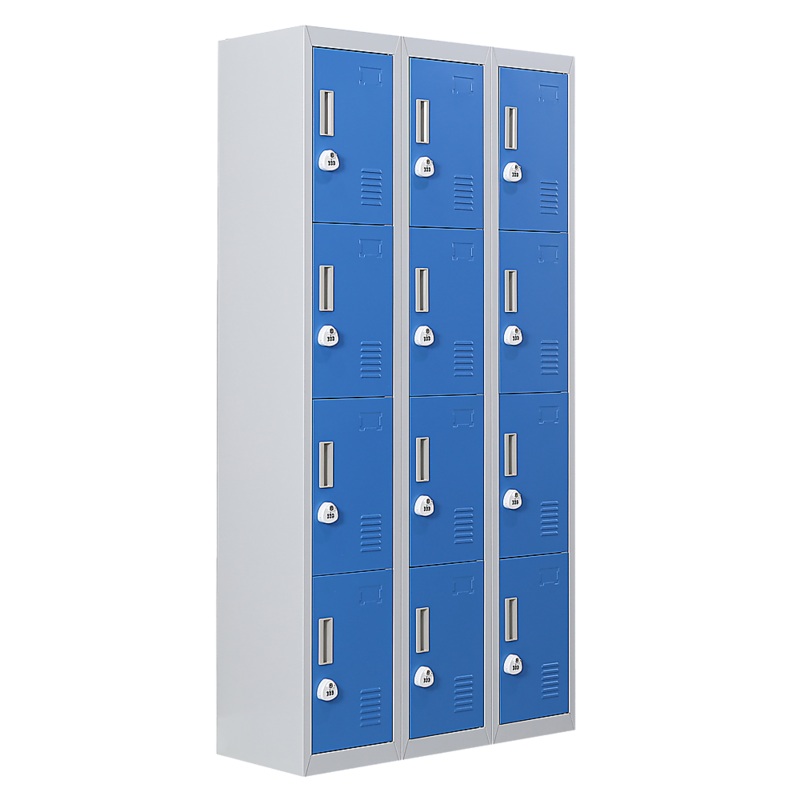 12-Door Locker for Office Gym Shed School Home Storage – 3-Digit Combination Lock