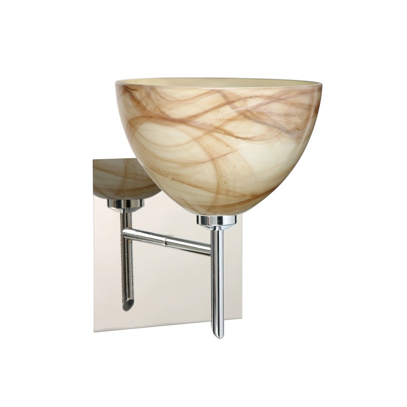 Besa 1SW-467983-CR-SQ Brella One Light Wall Sconce Chrome