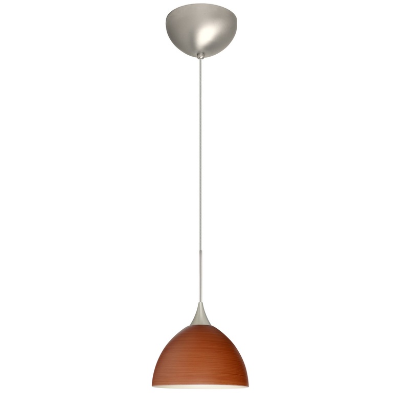 Besa 1XC-4679CH-LED-SN Brella One Light Pendant Satin Nickel