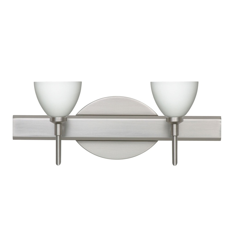 Besa 2SW-185807-SN Divi Two Light Wall Sconce Satin Nickel