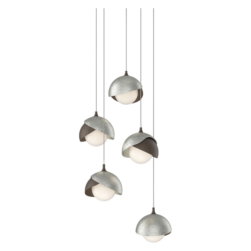 Brooklyn 5-Light Double Shade Pendant Bronze Sterling