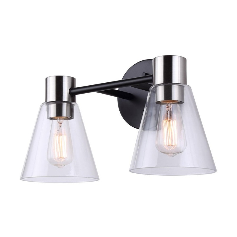 Canarm IVL1127A02BKN Davina Two Light Vanity Matte Black