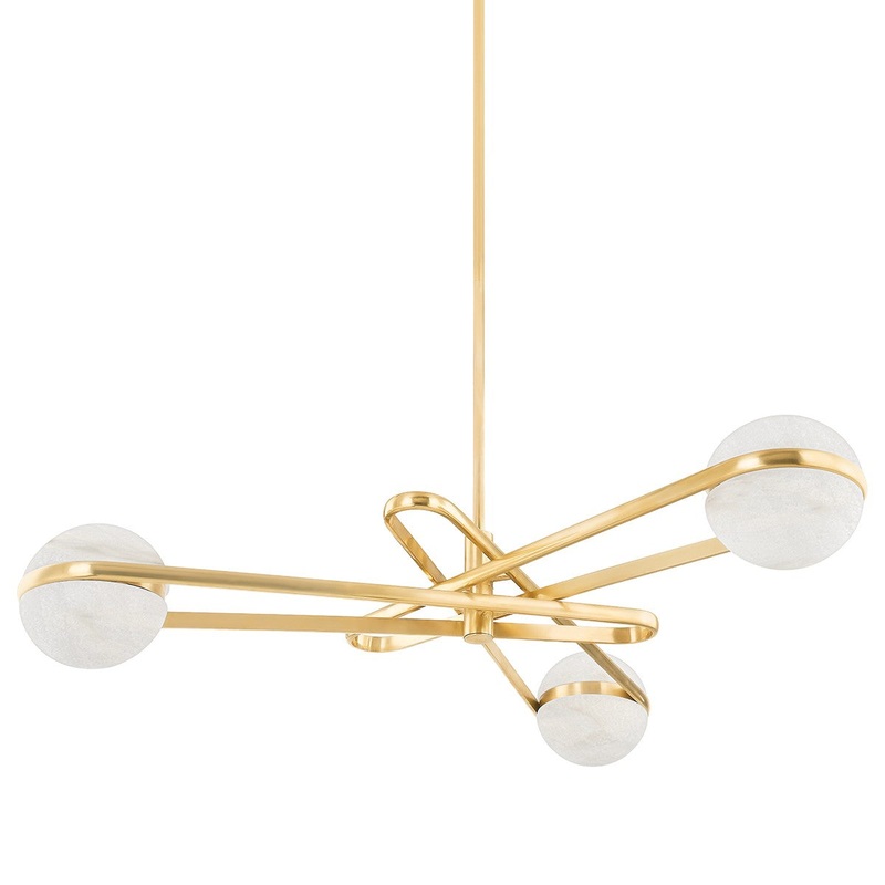Corbett Lighting 353-52-VB Kyomi LED Chandelier Vintage Brass