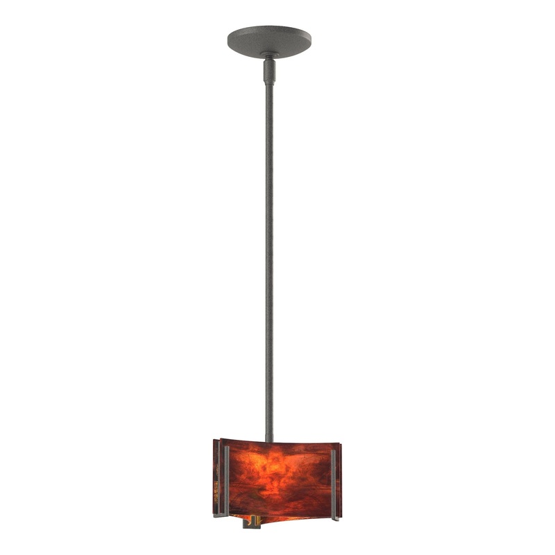 Exos Delta Mini Pendant Natural Iron Topaz Glass (ZB)