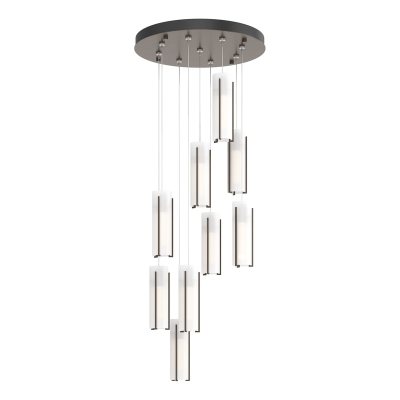 Exos Glass 9-Light Pendant Bronze Opal Glass (GG)