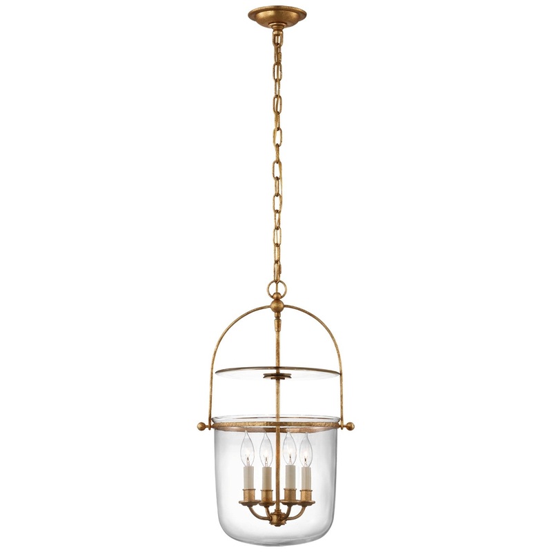 Four Light Lantern from the Lorford Collection in Gilded Iron Finish by Visual Comfort Signature