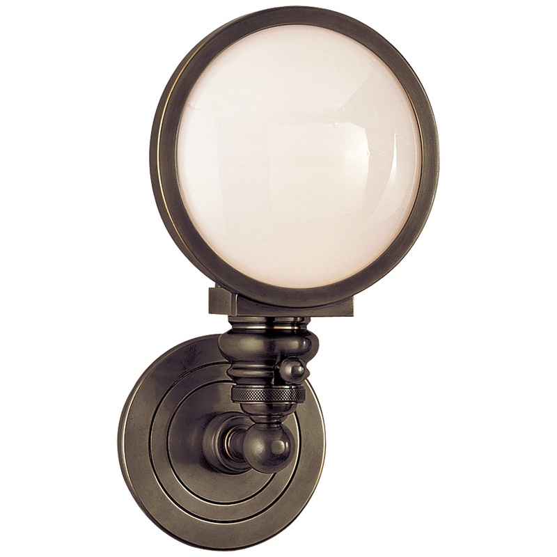 One Light Wall Sconce from the Boston Collection in Bronze Finish by Visual Comfort Signature
