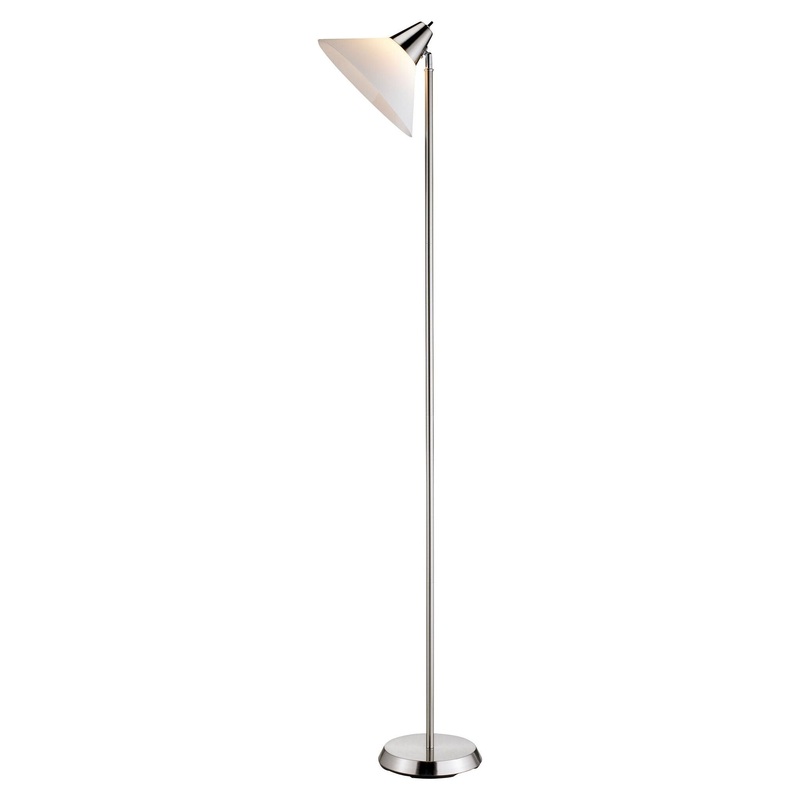 Swivel Torchiere Brushed Steel