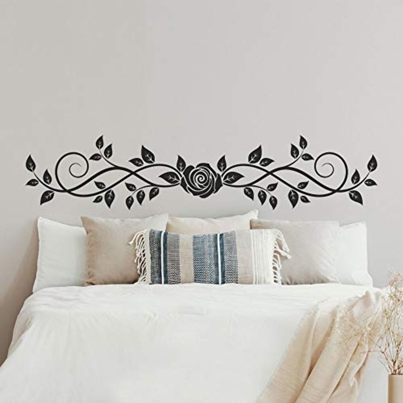 T-MK431 – Adesivi per testiera del letto, 30 x 140 cm, colore: Nero