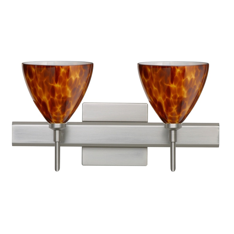Two Light Wall Sconce from the Mia Collection in Satin Nickel Finish by Besa