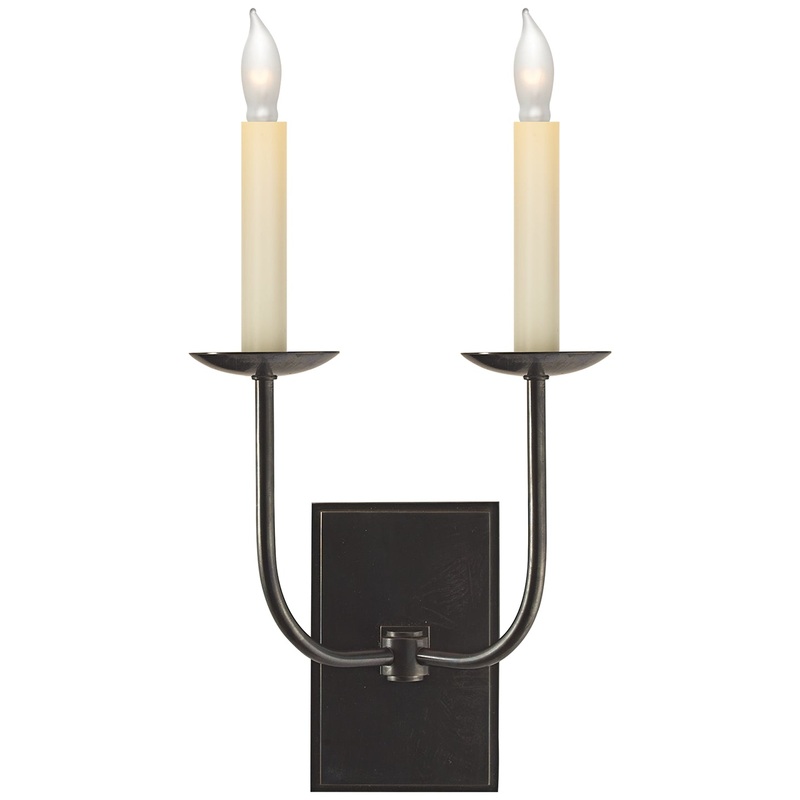 Two Light Wall Sconce from the Tt Collection in Bronze Finish by Visual Comfort Signature
