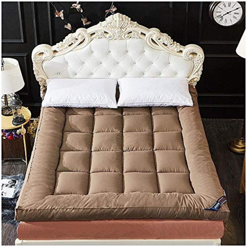 ZHANGYY Tatami Boden Matte, Verdickte Japanischen Futon Matratzenauflage Schlafen Pad, Studentenwohnheim Falt-matratze fr Home Schule Kabine,Brown-120200cm