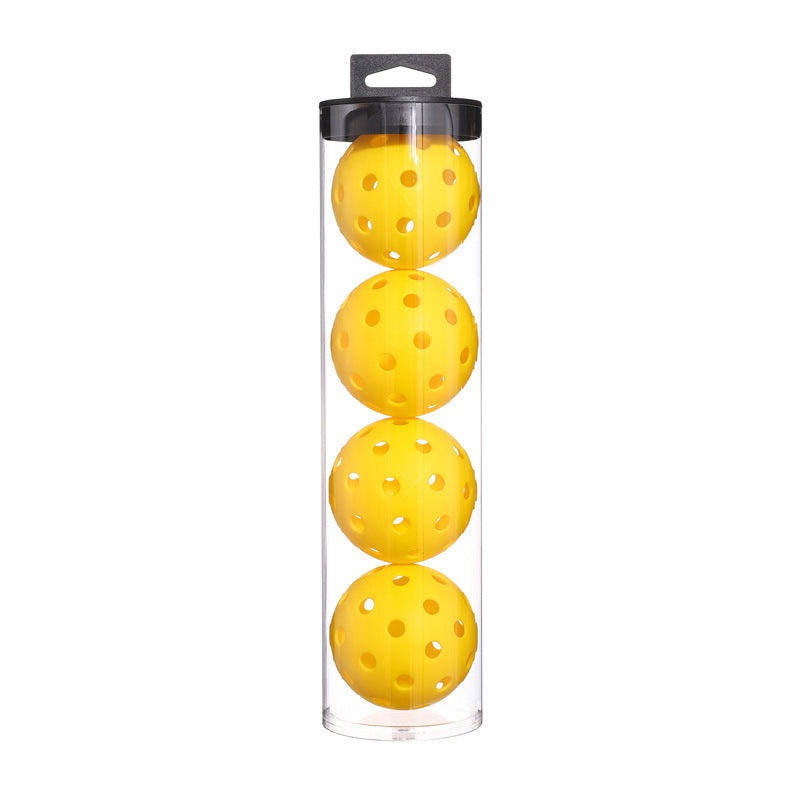 2 Tubes Yellow Outdoor Pickleball Balls 4-Pack – Durable 40-Hole Design with Carry Tube(8 balls in total)