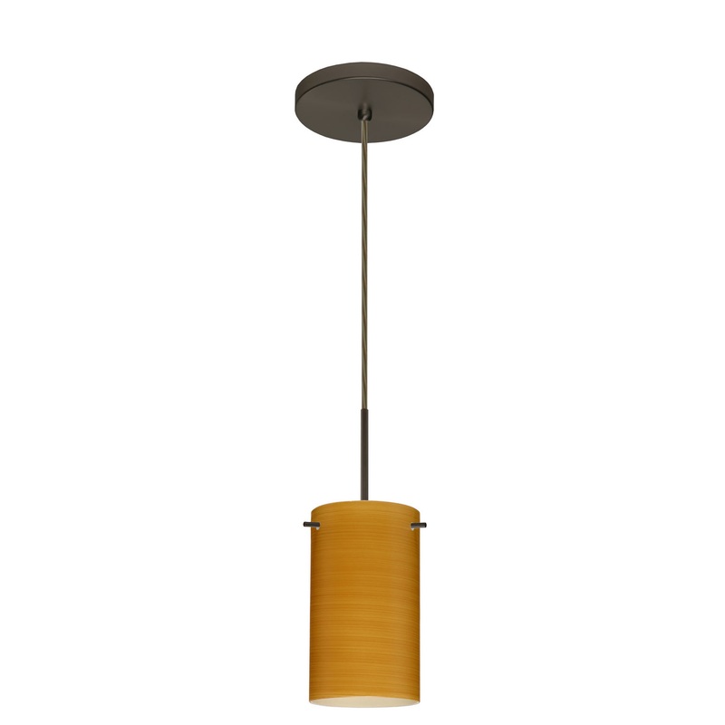 Besa 1BT-4404OK-MED-BR Stilo One Light Pendant Bronze