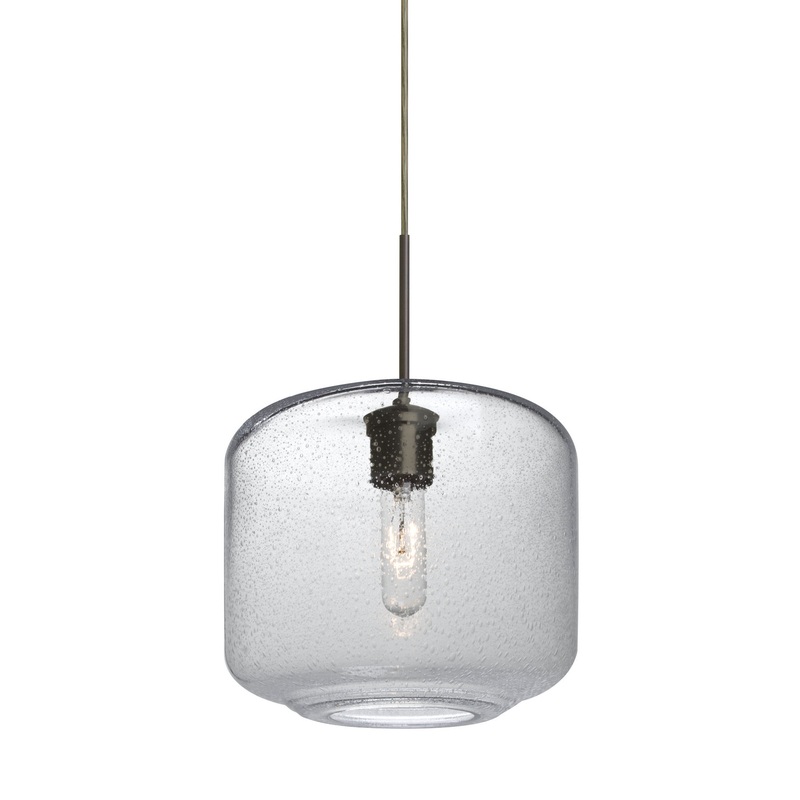 Besa 1JT-NILES10CL-BR Niles One Light Pendant Bronze