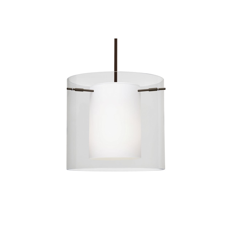 Besa 1TT-C18407-LED-BR Pahu One Light Pendant Bronze