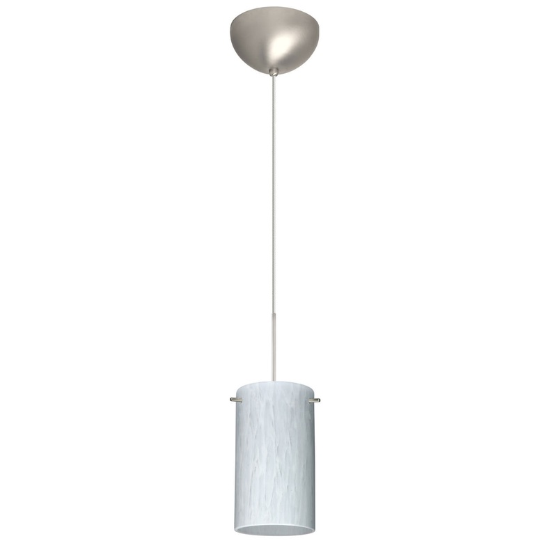 Besa 1XC-440419-SN Stilo One Light Pendant Satin Nickel