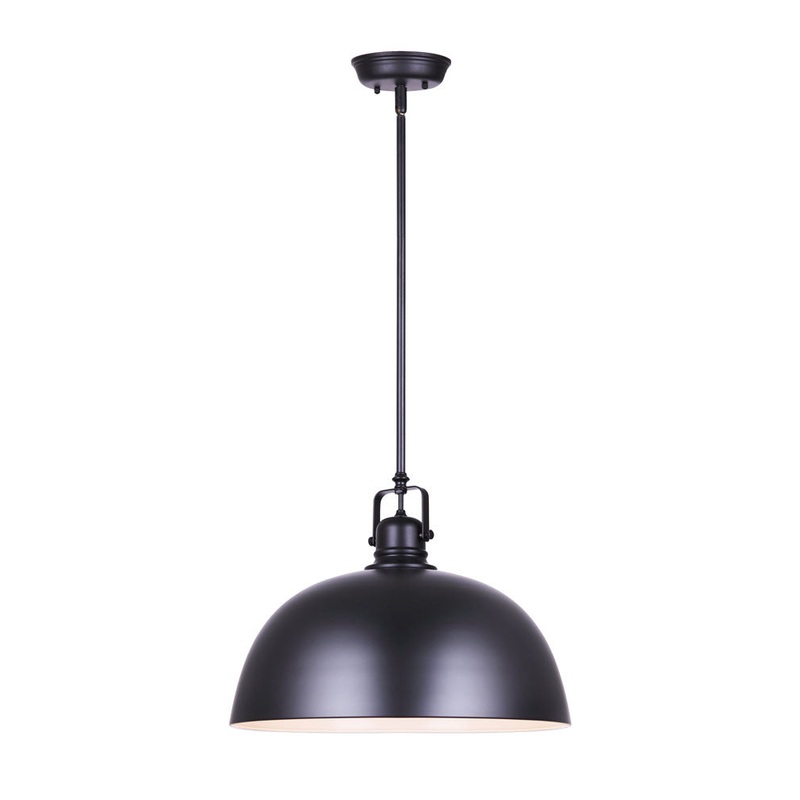 Canarm IPL222B01BK16 Polo One Light Pendant Black