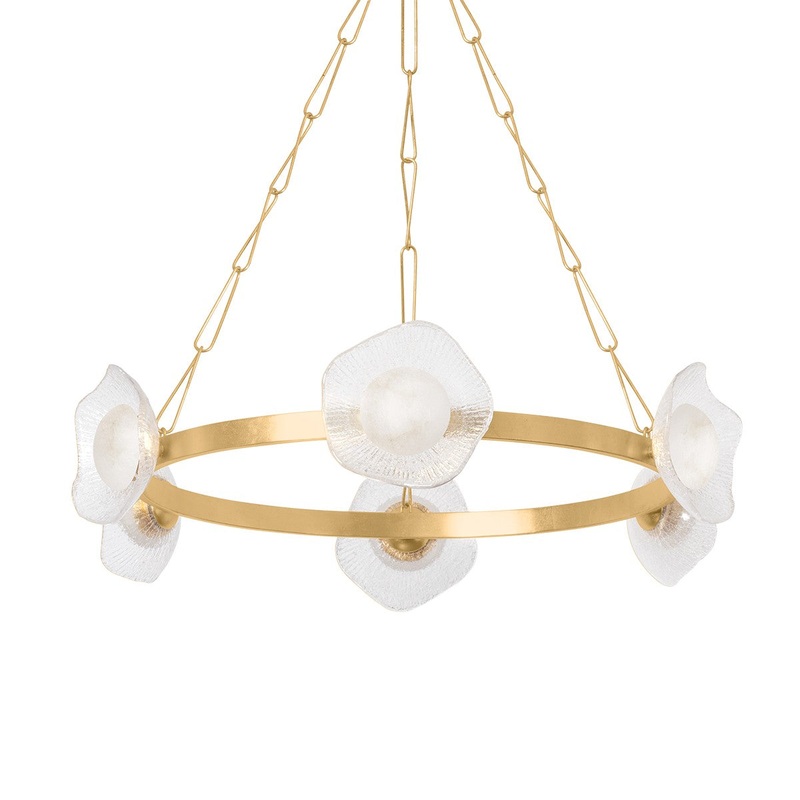 Corbett Lighting 485-41-VGL Almandine LED Chandelier Vintage Gold Leaf