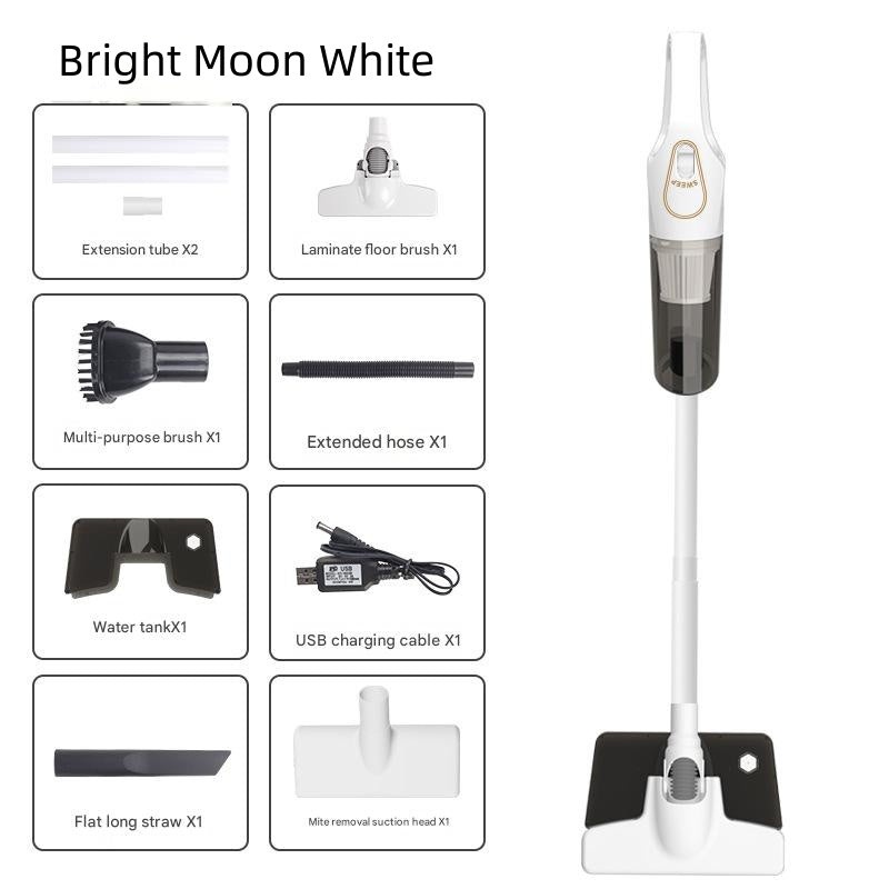 Cordless 2-in-1 Handheld & Stick Vacuum Cleaner with Detachable Water Tank & Dust Mite Remover(white)